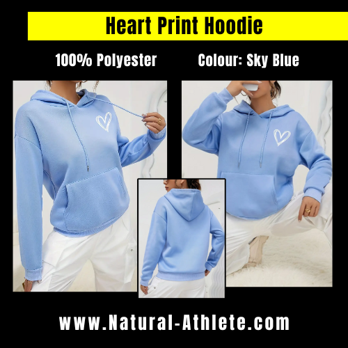 Heart Print Hoodie