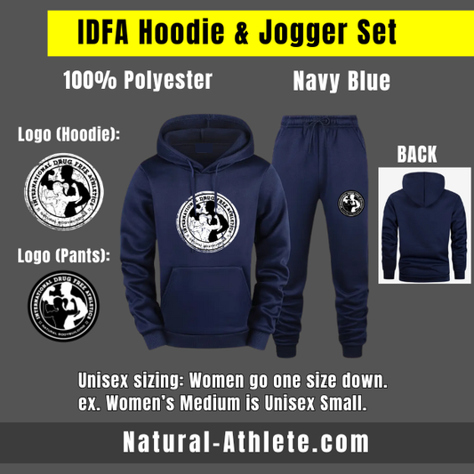 IDFA Unisex Hoodie & Jogger Set - Navy Blue