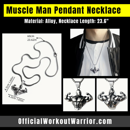 Muscle Man Pendant Necklace