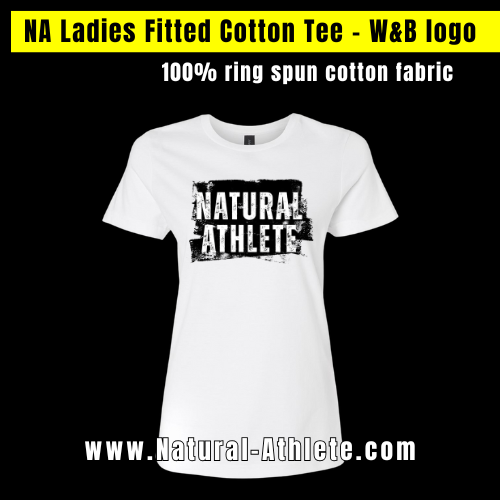 NATURAL ATHLETE Ladies Fitted Cotton Tee - W&B logo