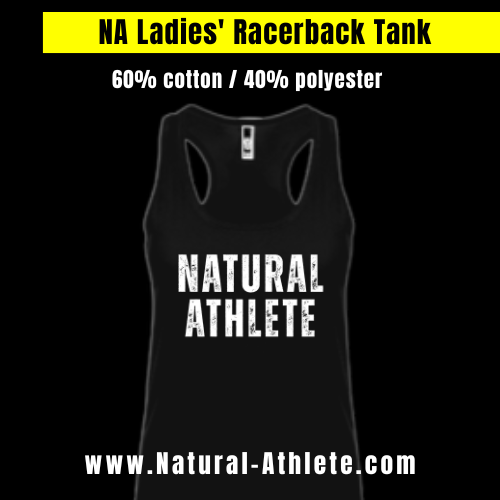 NATURAL ATHLETE Ladies Racerback Tank Top - Black