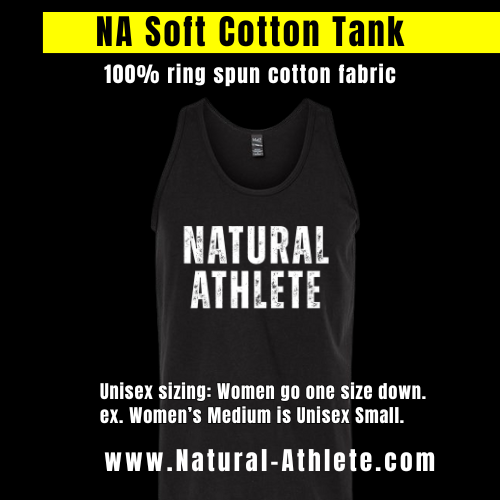 NATURAL ATHLETE Soft Cotton Tank Top - Black