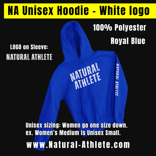 NATURAL ATHLETE Unisex Hoodie - White logo