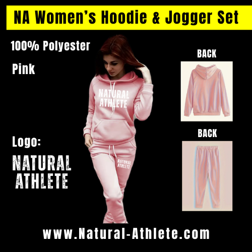 NATURAL ATHLETE Women’s Hoodie & Jogger Set - PINK