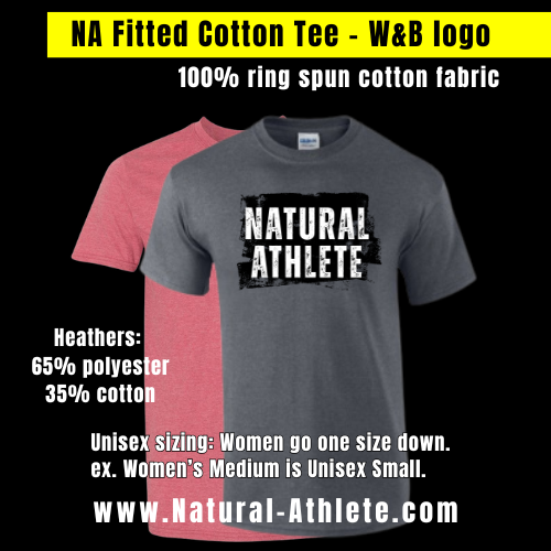 NATURAL ATHLETE Fitted Cotton Tee - W&B logo