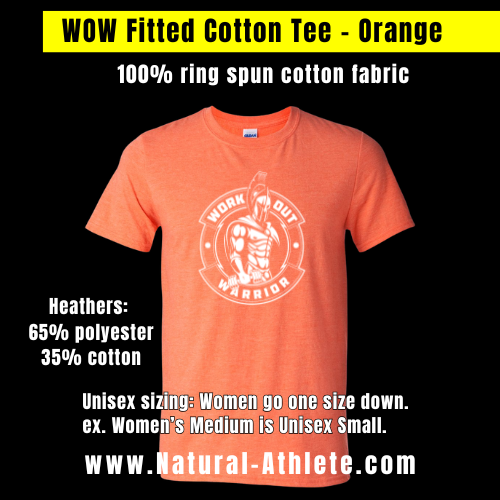 WORKOUT WARRIOR Fitted Cotton Tee - Orange