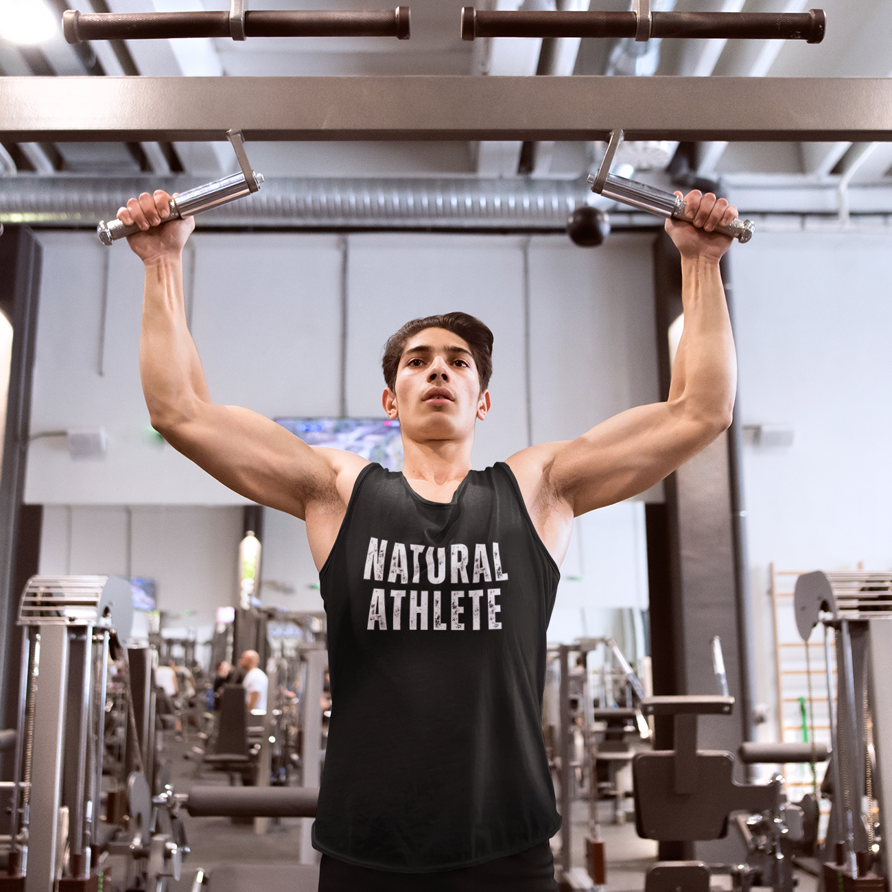 NATURAL ATHLETE Soft Cotton Tank Top - Black