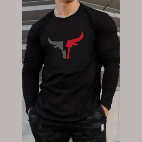 Bull Head Graphic Long Sleeve T-Shirt