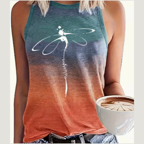 Dragonfly (Warrior) Print Ladies Tank Top
