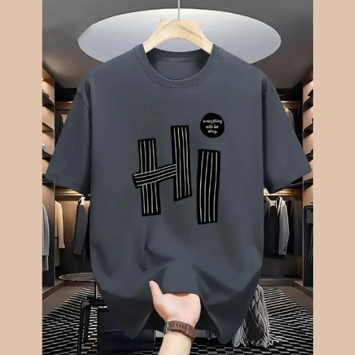 Hi Graphic T-shirt - Dark Gray