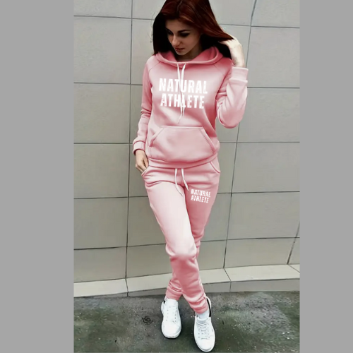 NATURAL ATHLETE Women’s Hoodie & Jogger Set - PINK