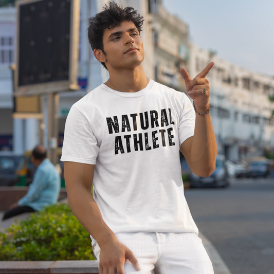 NATURAL ATHLETE Heavy Cotton Tees - Black logo