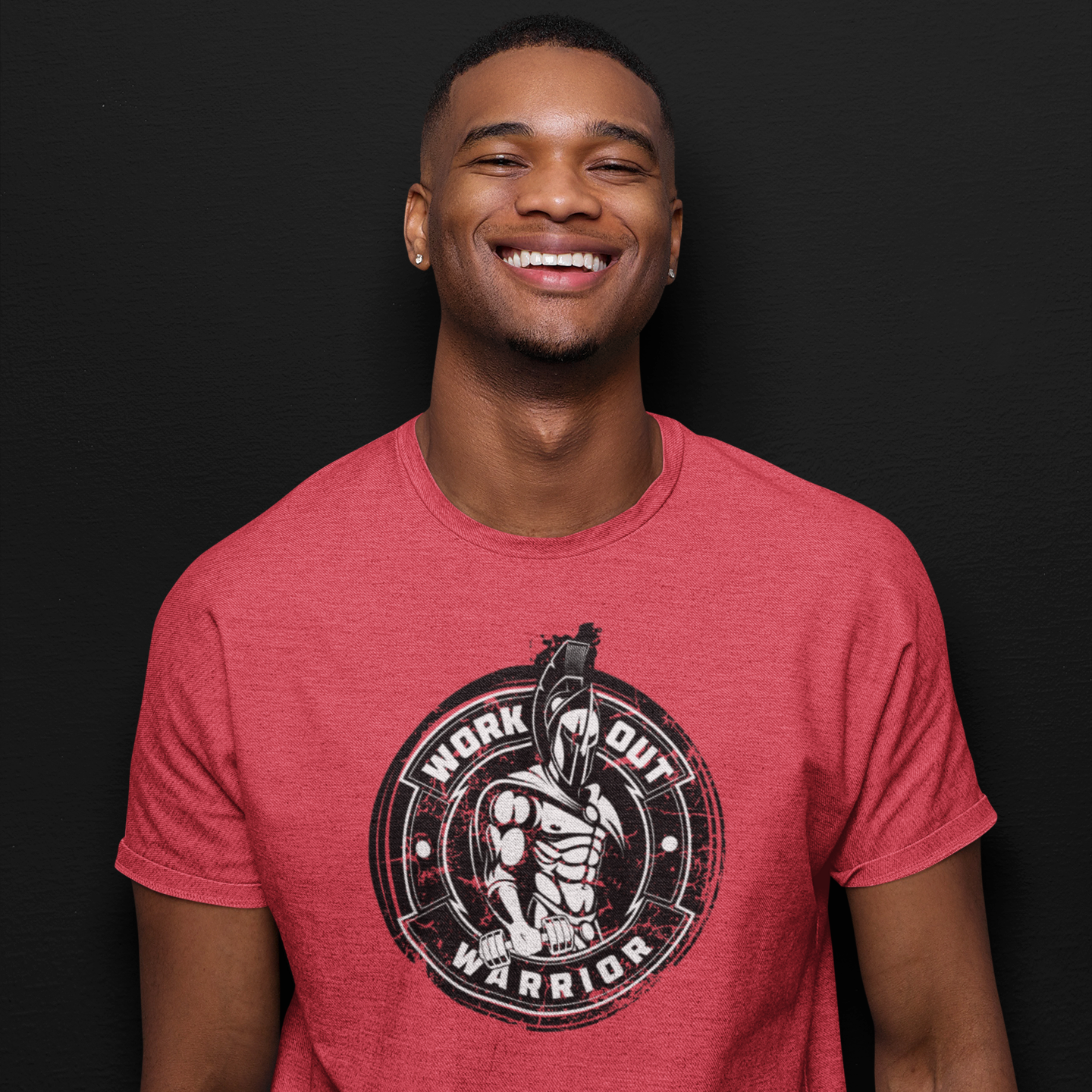 WORKOUT WARRIOR Fitted Tee - W&B logo