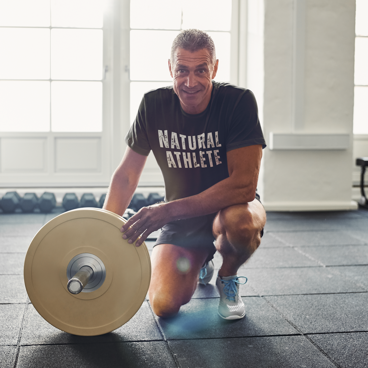 NATURAL ATHLETE Heavy Cotton Tees - White logo
