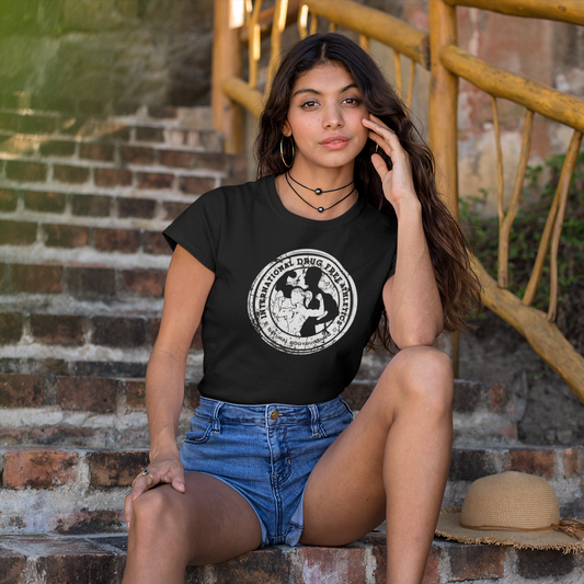 IDFA Ladies Fitted Cotton Tee - B&W logo